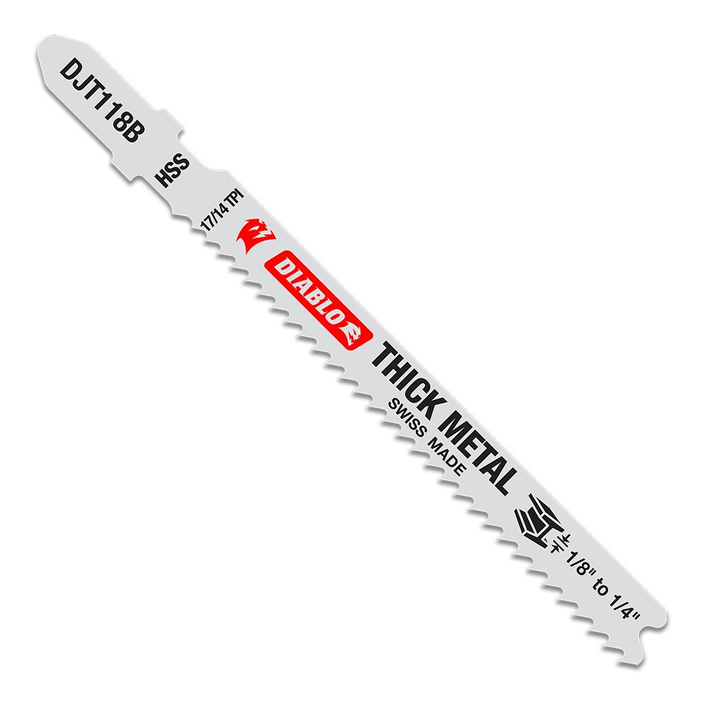 DIABLO 92mm High Speed Steel Jig Saw Blade For Thick Metal 3-7mm 5 Piece 2608F02259