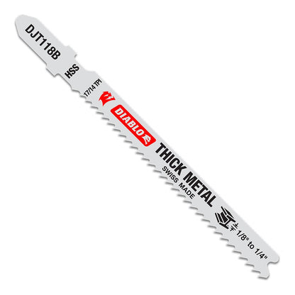 DIABLO 92mm High Speed Steel Jig Saw Blade For Thick Metal 3-7mm 5 Piece 2608F02259