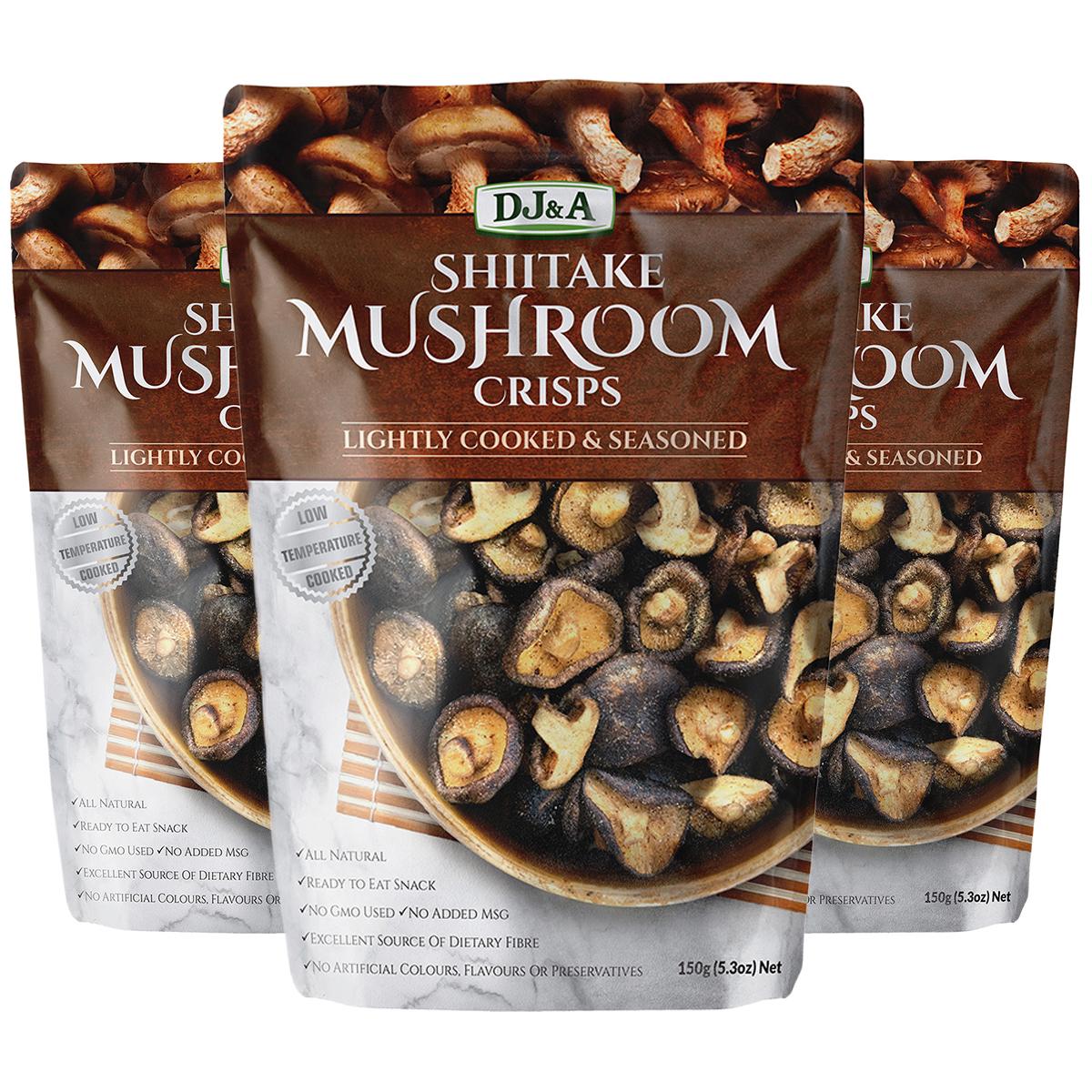 DJ&A Shitake Mushroom Crisps 3 x 150g