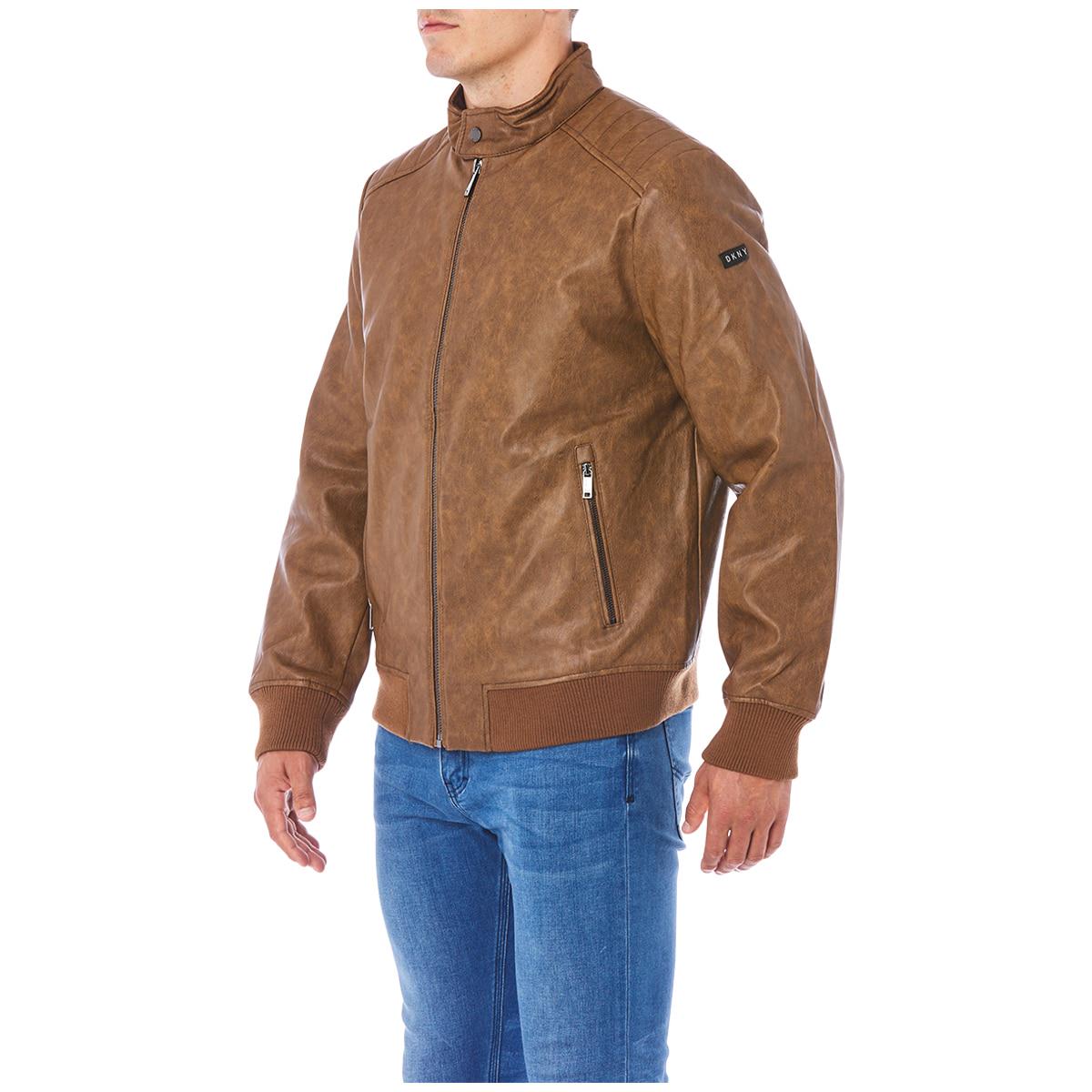 DKNY Men's Bomber Jacket Brown