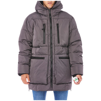 DKNY Men's Cold Weather Parka Sherpa Hoodie