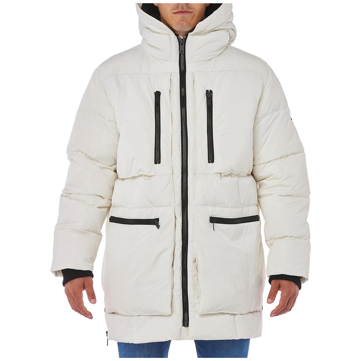 DKNY Men's Cold Weather Parka Sherpa Hoodie