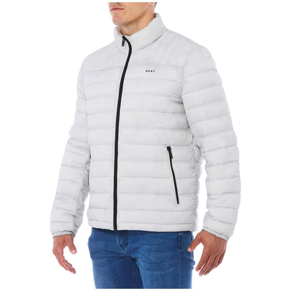 DKNY Mens Logo Packable Jacket - Ice