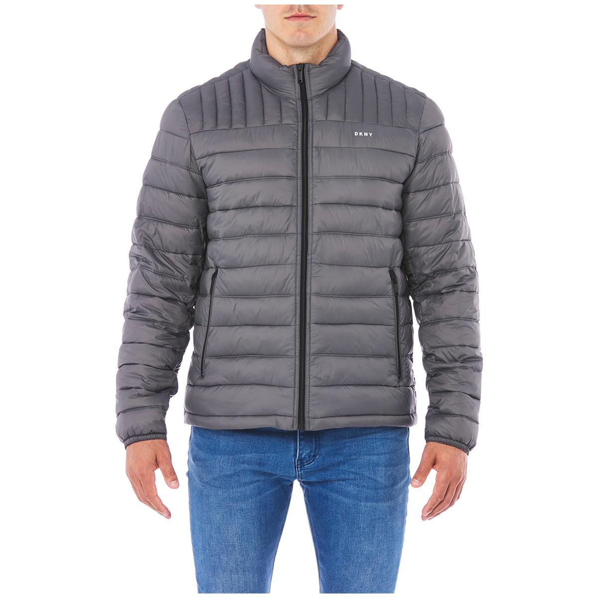 DKNY Mens Logo Packable Jacket
