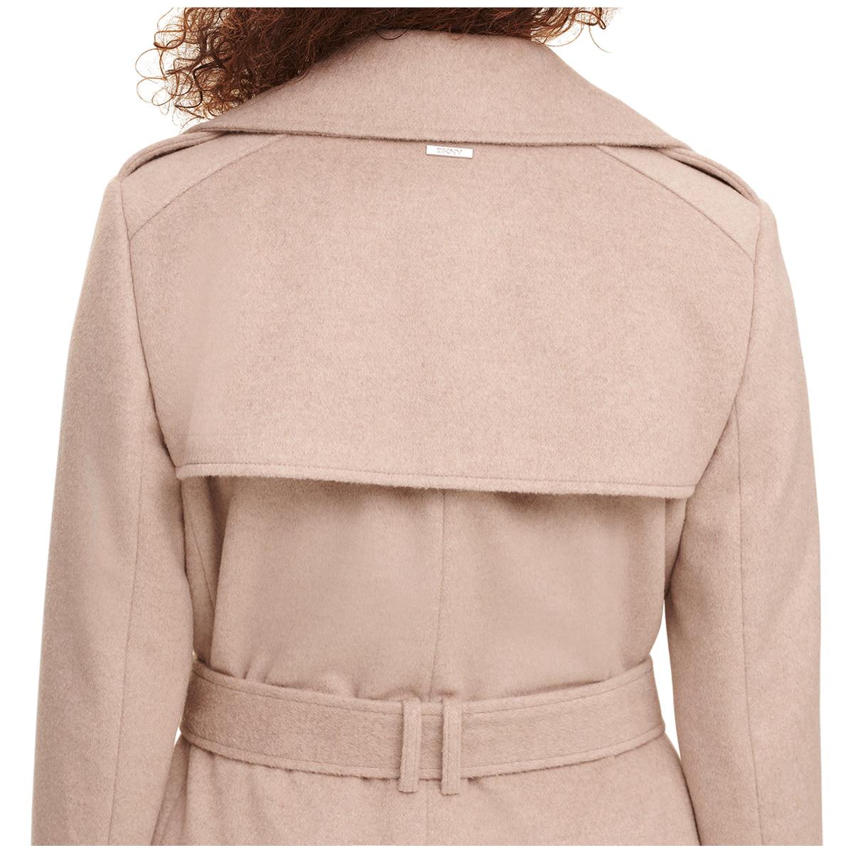 DKNY Women's Wool Coat Bone