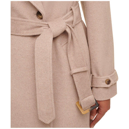 DKNY Women's Wool Coat Bone