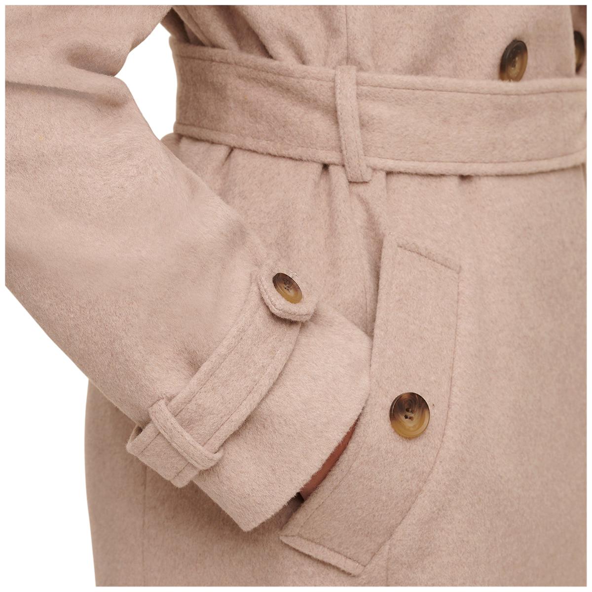 DKNY Women's Wool Coat Bone