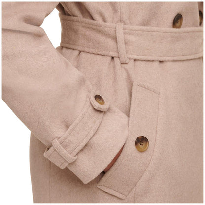 DKNY Women's Wool Coat Bone