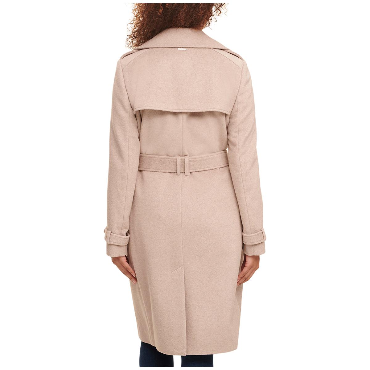 DKNY Women's Wool Coat Bone