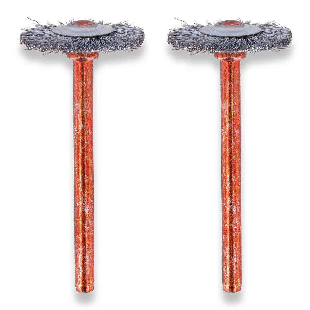 DREMEL 19mm Flat Head Stainless Steel Brush (530-2) 2 - Piece 26150530AC