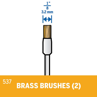 DREMEL 3.2mm Brass Brush (537-2) 2 - Piece 26150537AA