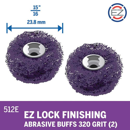 DREMEL 512E EZ Lock Abrasive Finishing Buffs 320 Grit - 2 Piece 2615E512AC