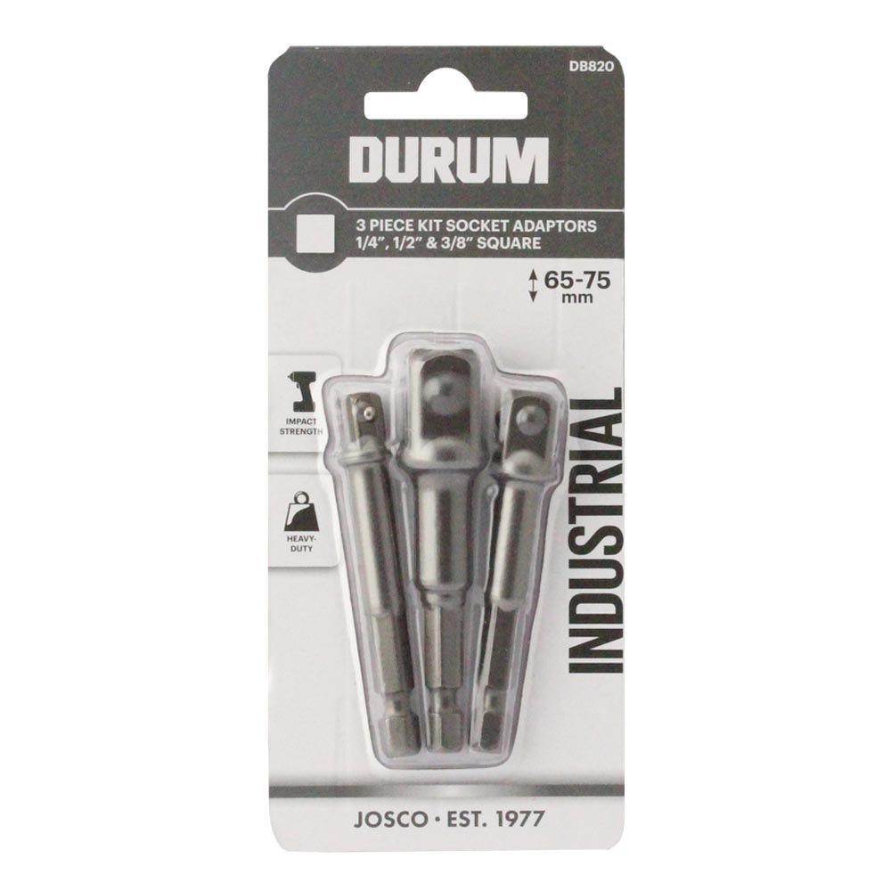 DURUM 1 4-Hex to Socket Drive Adaptor Bit Set - 3 Piece