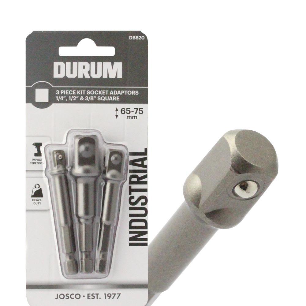 DURUM 1 4-Hex to Socket Drive Adaptor Bit Set - 3 Piece