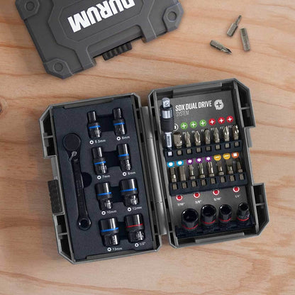 DURUM 25mm Assorted Screwdriver w Socket Bit Set - 29 Piece DB904