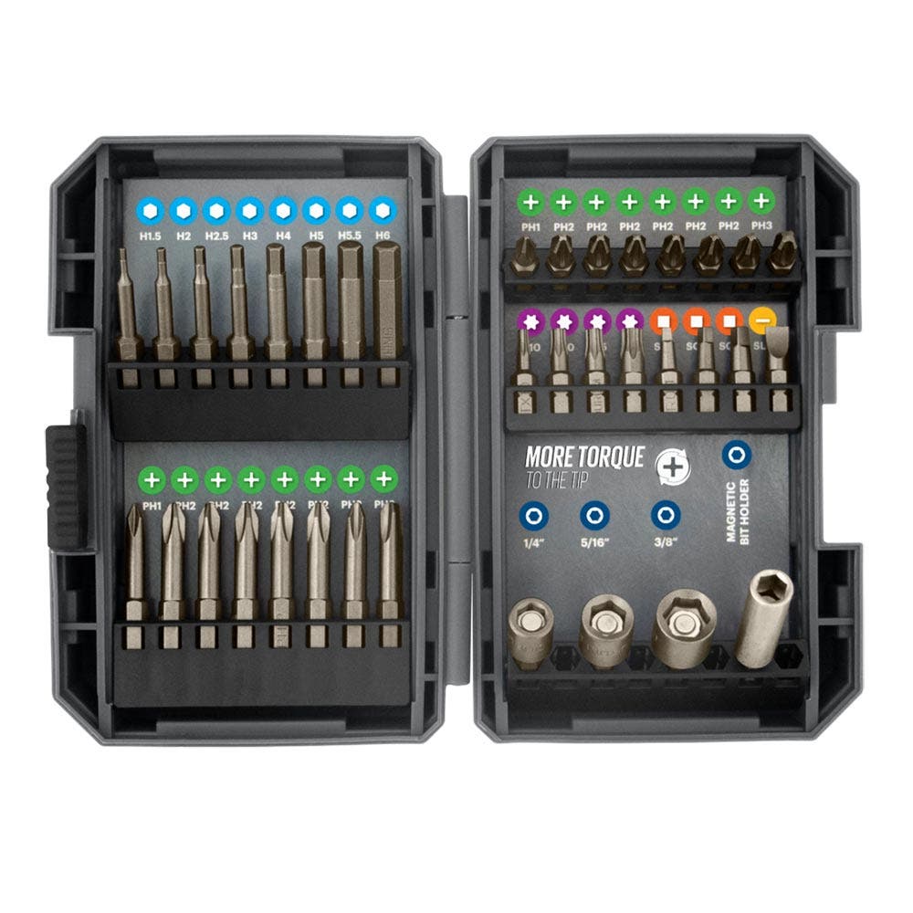 DURUM 36 Piece Metric Hex Assorted Screwdriver Bit Set DB905