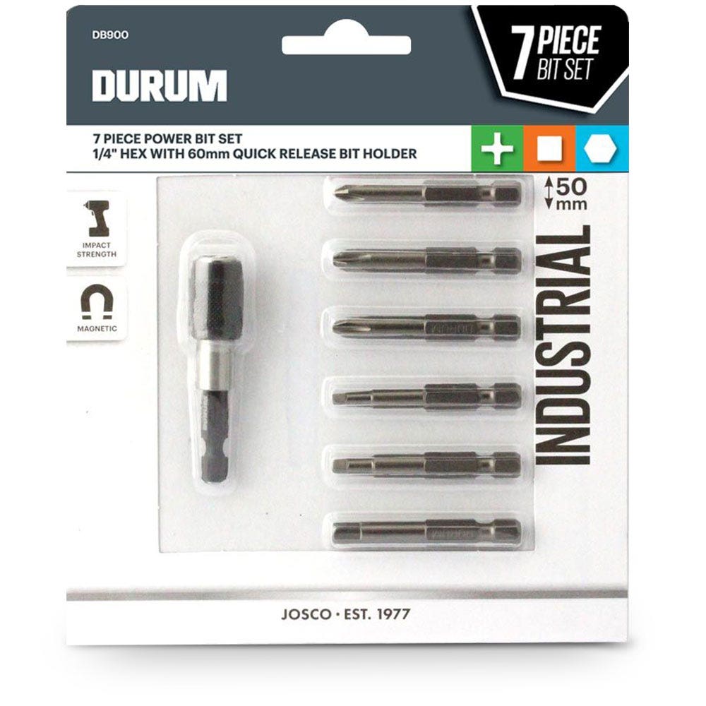 DURUM 50mm Power Screwdriver Set - 7 Piece