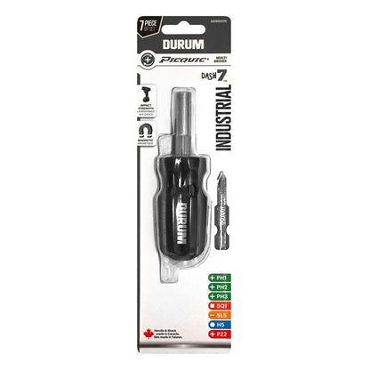 DURUM 50mm Screwdriver Multi-bit Set Black - 7 Piece DB99006