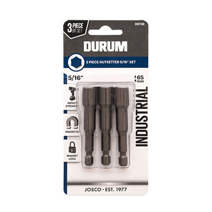 DURUM 5 16inch x 65mm Magnetic Power Nutsetter - 3 Piece