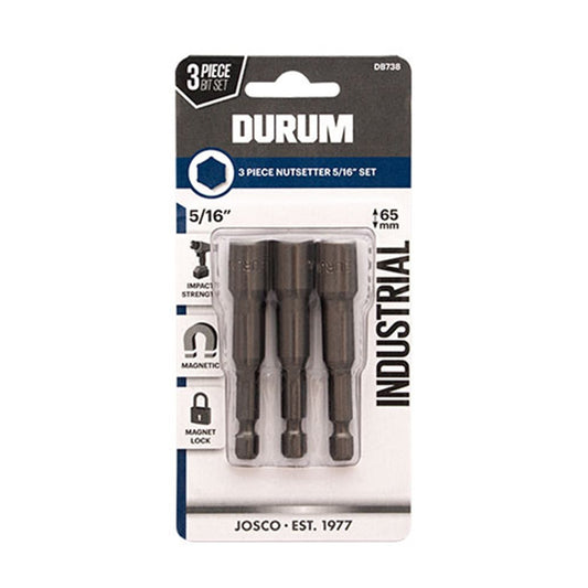 DURUM 5 16inch x 65mm Magnetic Power Nutsetter - 3 Piece