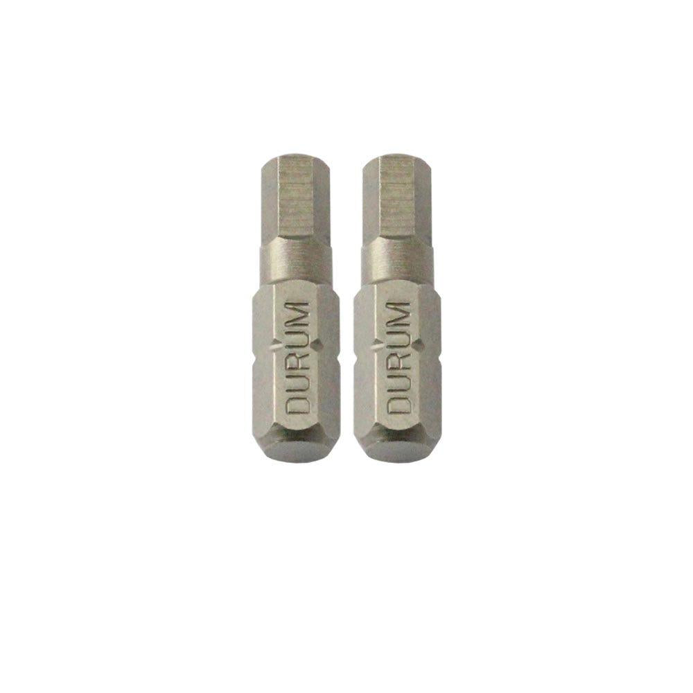 DURUM 5 x 25mm Internal Hex Insert Screwdriver Bit - 2 Piece