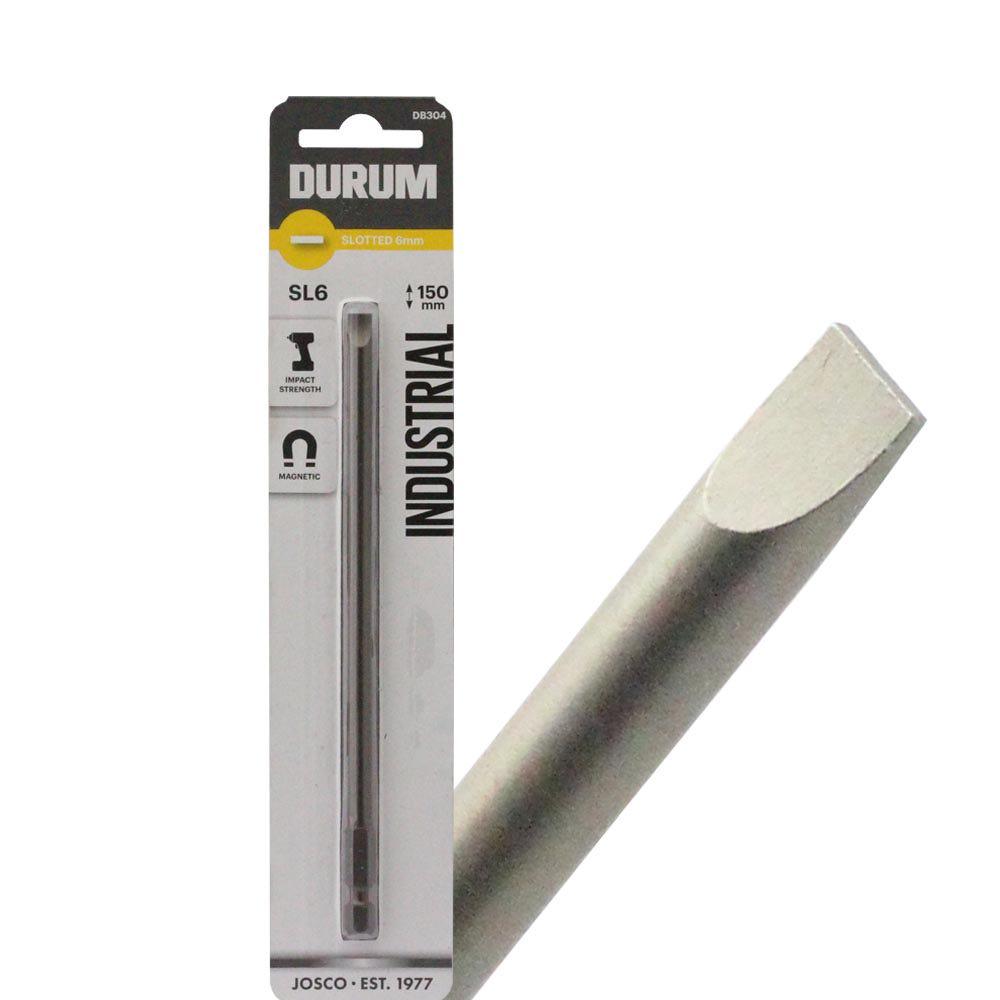 DURUM 6 x 150mm Slotted Power Screwdriver Bit