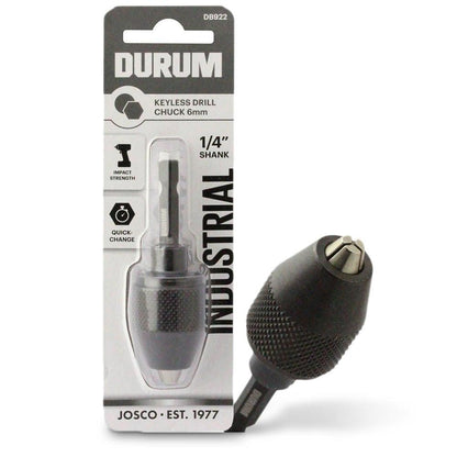 DURUM 6mm 1 4-Hex Quick-Change Keyless Chuck