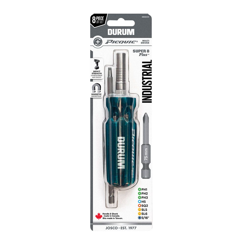 DURUM 75mm Super 8 Nutdriver Combo Multi Bit Screwdriver DB99005