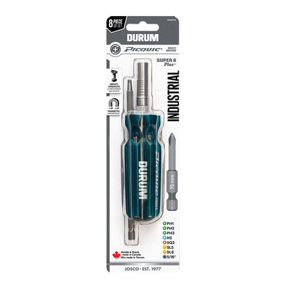 DURUM 75mm Super 8 Nutdriver Combo Multi Bit Screwdriver DB99005