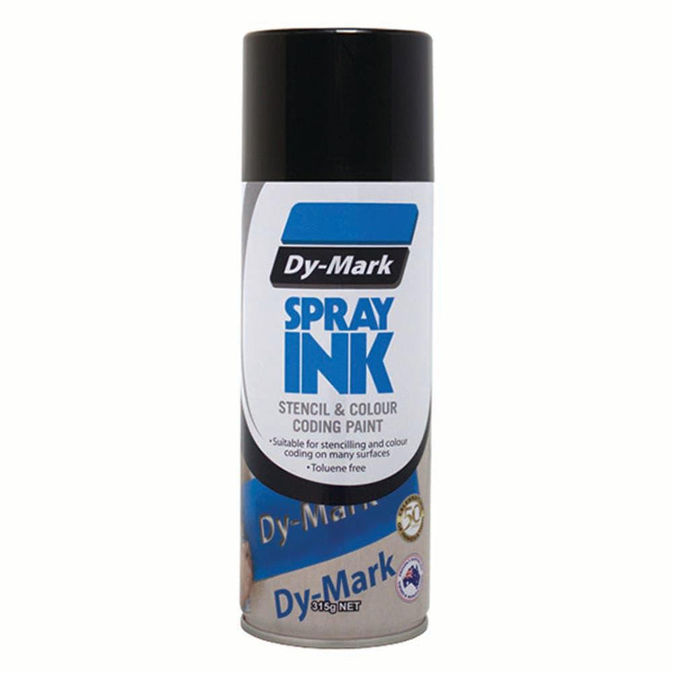 DYMARK 315g Spray Ink Black Stencil and Colour Coding Paint 39013501
