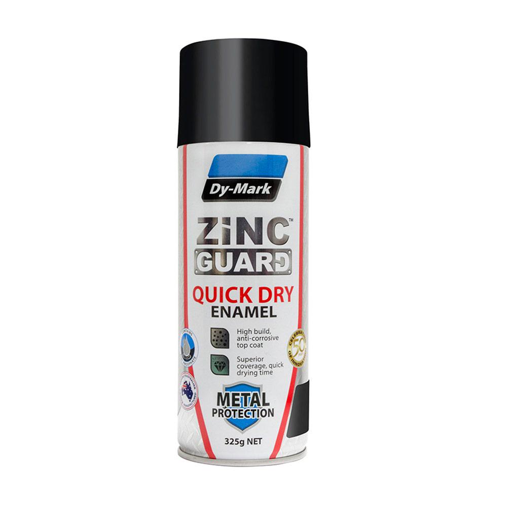 DYMARK 325g Aerosol Quick Dry Gloss Black Zinc Guard Paint Enamel 230932301