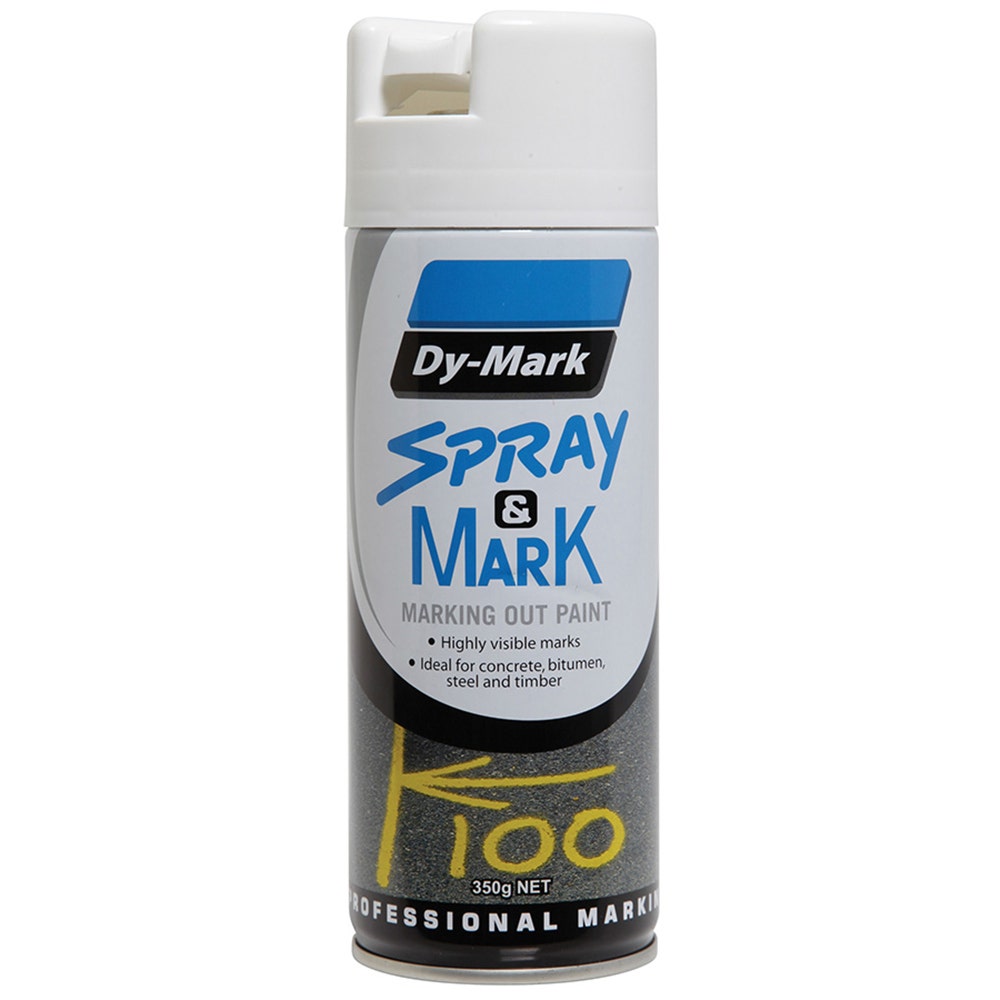 DYMARK 350g Aerosol Spray and Mark White Marking Paint 40013511