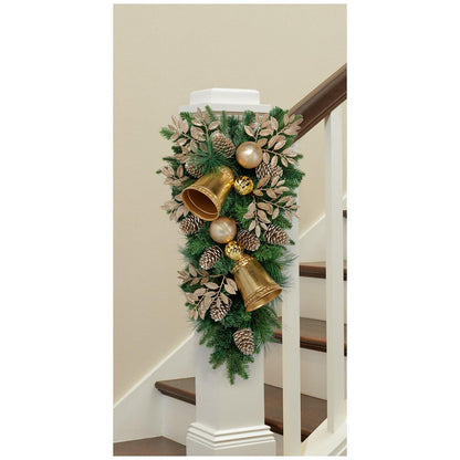 Decorative Christmas Swag With Bells Gold