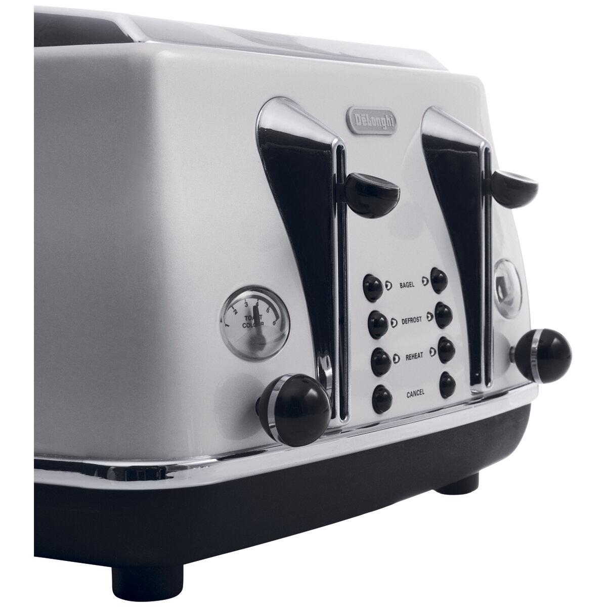 Delonghi Icona Classic 4 Slice Toaster Silver