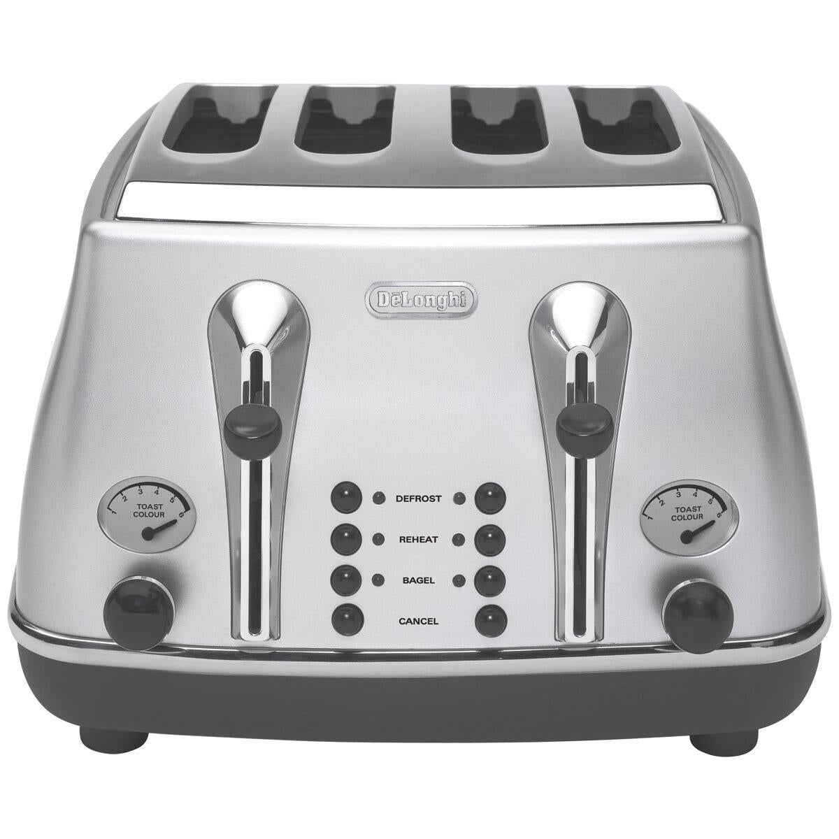 Delonghi Icona Classic 4 Slice Toaster Silver