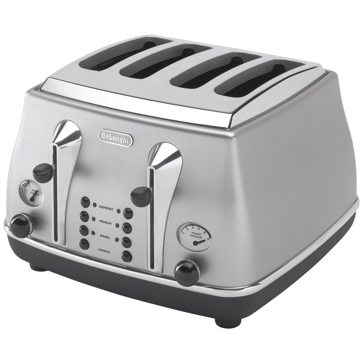 Delonghi Icona Classic 4 Slice Toaster Silver
