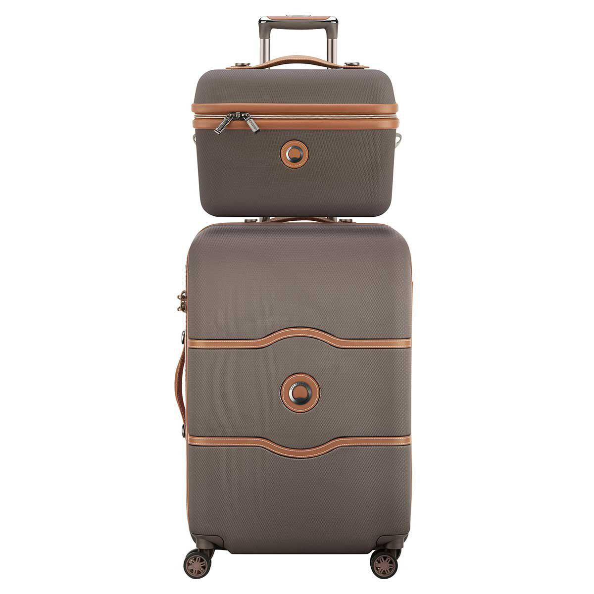Delsey Chatelet Air 1.0 Beauty Case And Suitcase Set Brown