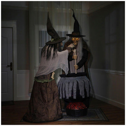 Deluxe Animated Witch Cauldron Duo