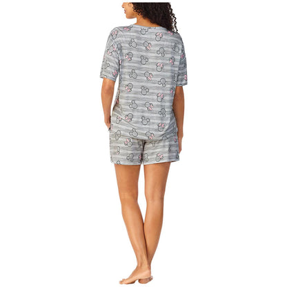 Disney Mickey and Minnie Women's Pyjama Set 2pc Grey