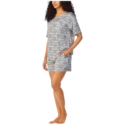 Disney Mickey and Minnie Women's Pyjama Set 2pc Grey