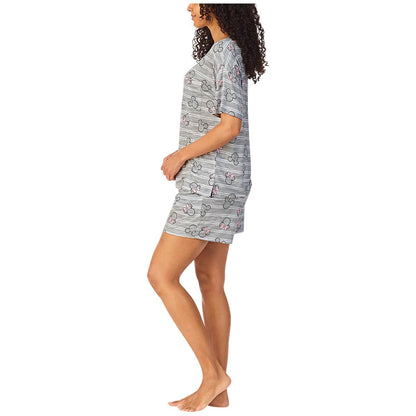 Disney Mickey and Minnie Women's Pyjama Set 2pc Grey