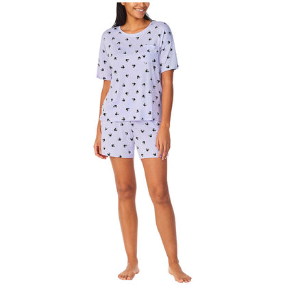 Disney Mickey and Minnie Women's Pyjama Set 2pc Purple