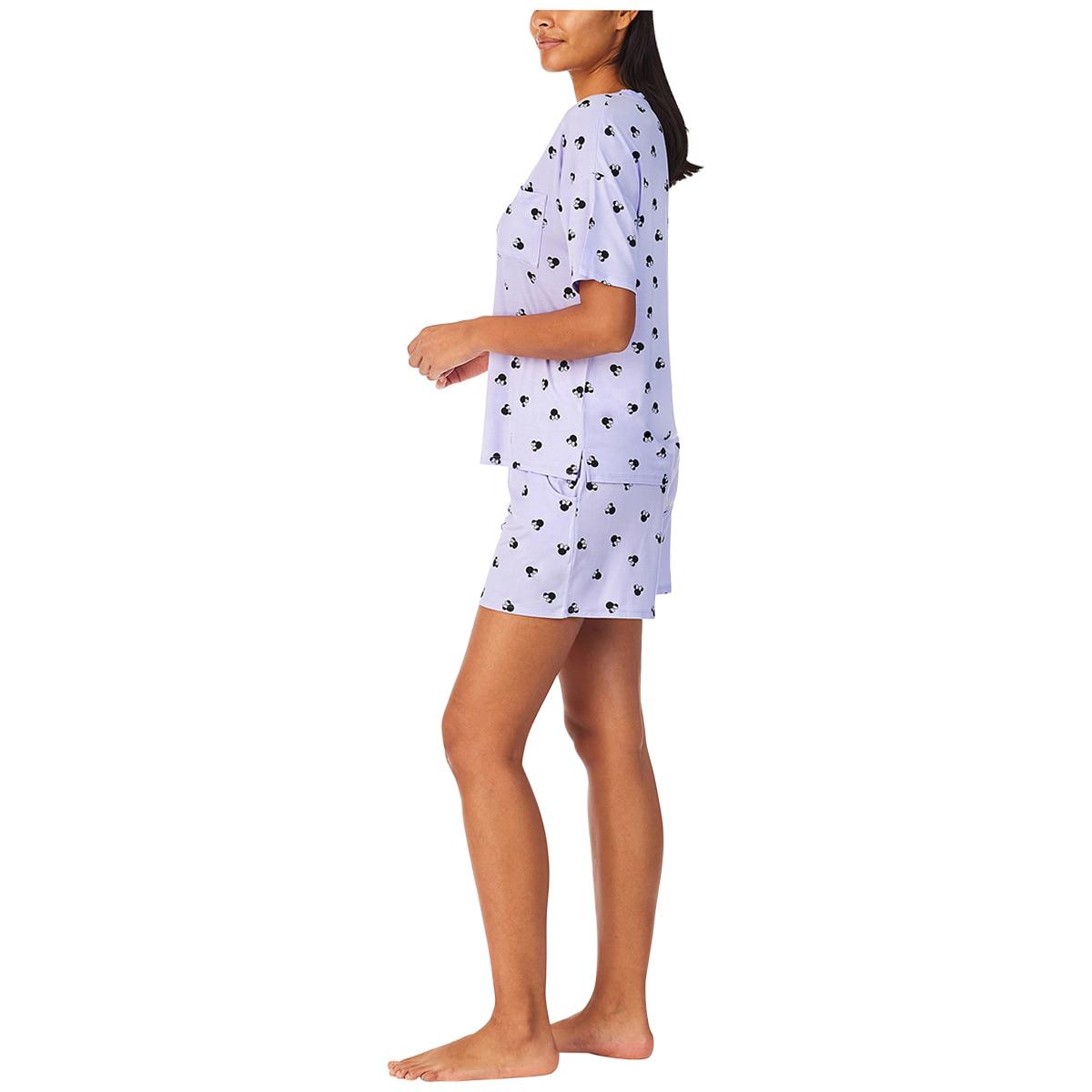 Disney Mickey and Minnie Women's Pyjama Set 2pc Purple