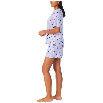 Disney Mickey and Minnie Women's Pyjama Set 2pc Purple