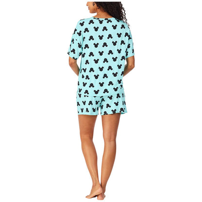 Disney Mickey and Minnie Women's Pyjama Set 2pc Blue