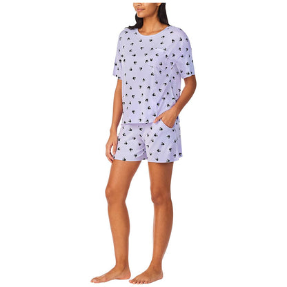 Disney Mickey and Minnie Women's Pyjama Set 2pc Purple