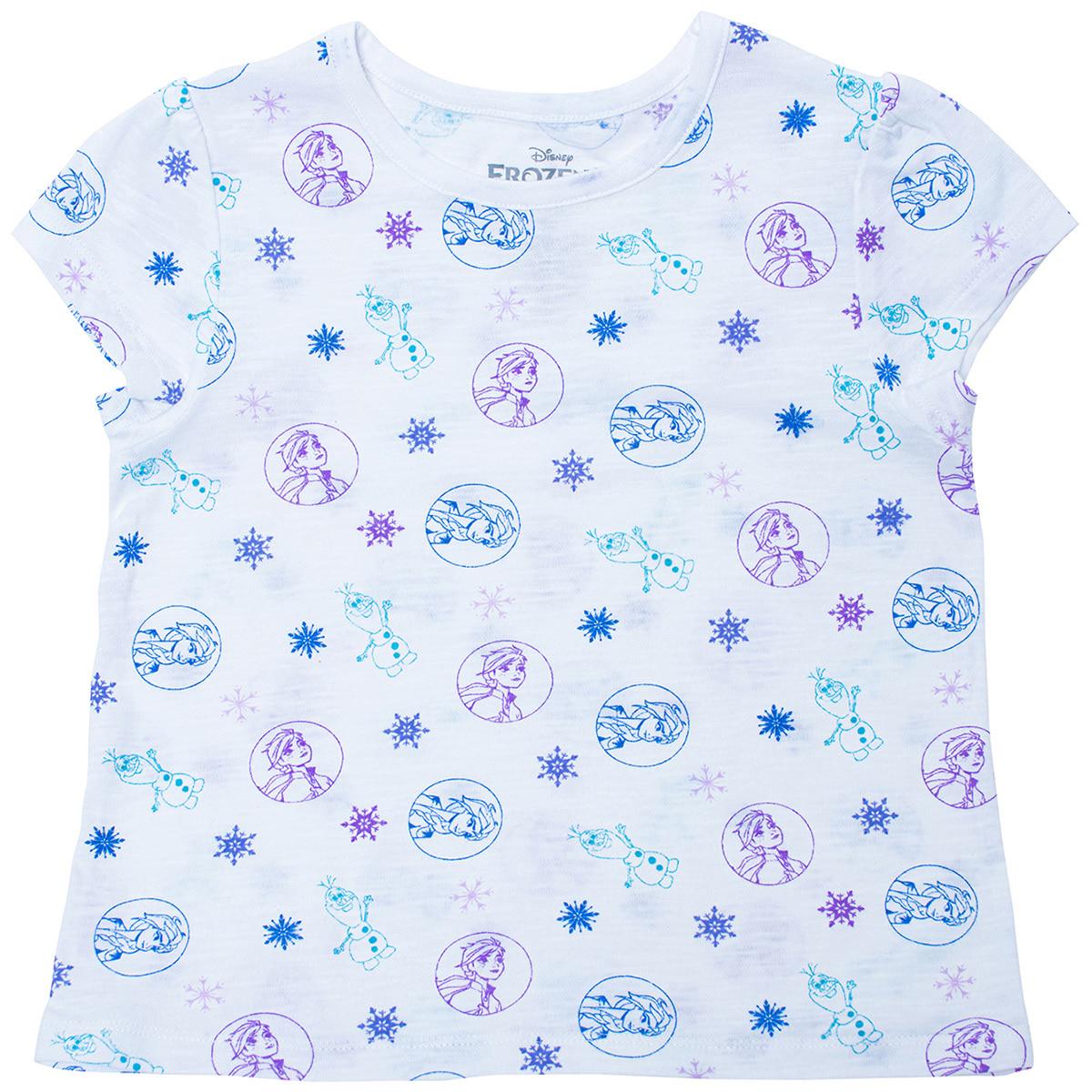 Disney and Marvel Character Girls' Tees 3pk Frozen