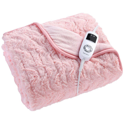 Dreamaker Faux Fur Heated Throw 500gsm Charcoal
