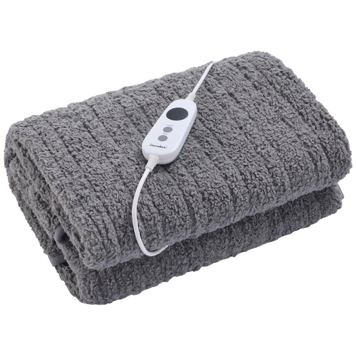 Dreamaker Teddy Fleece Heated Throw Blush Pink