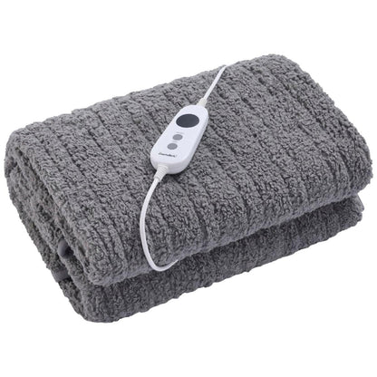 Dreamaker Teddy Fleece Heated Throw Blush Pink